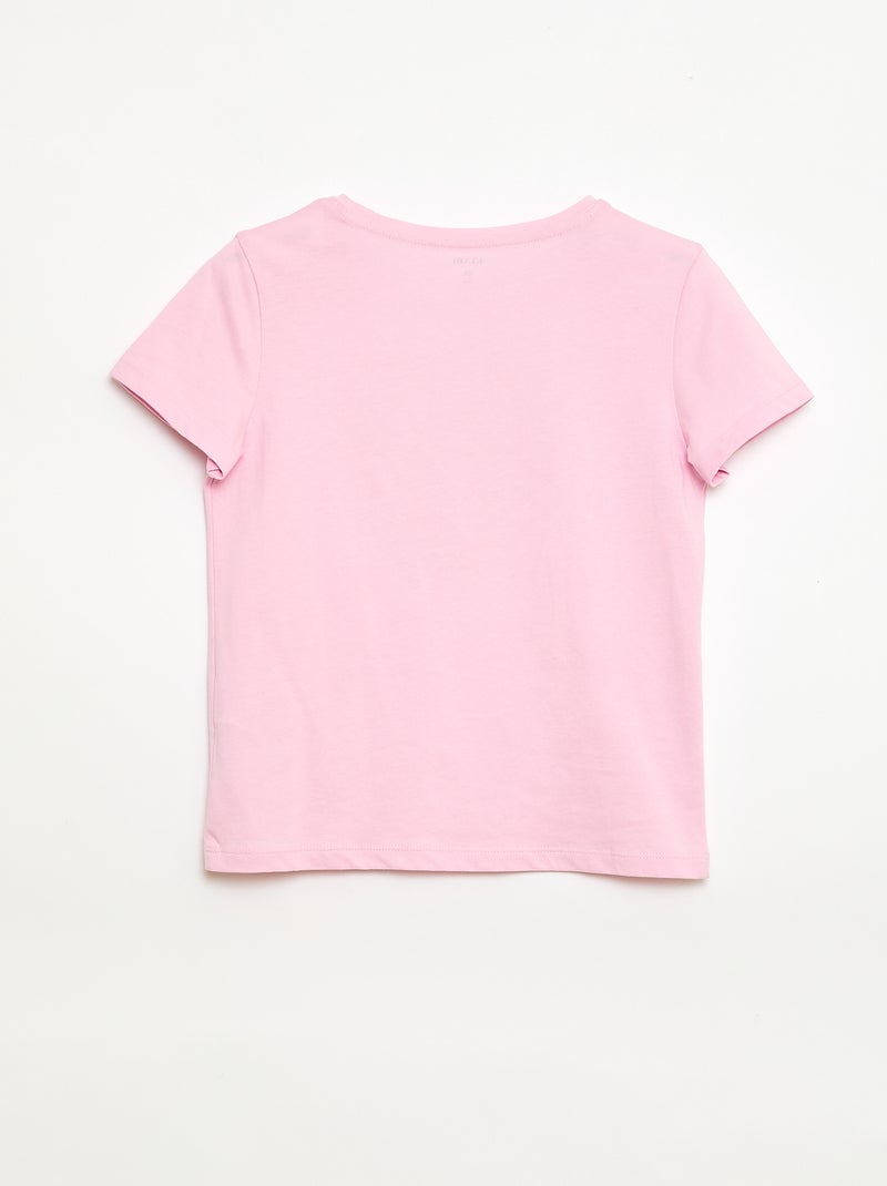T-shirt met korte mouw en leuk detail Rose - Kiabi