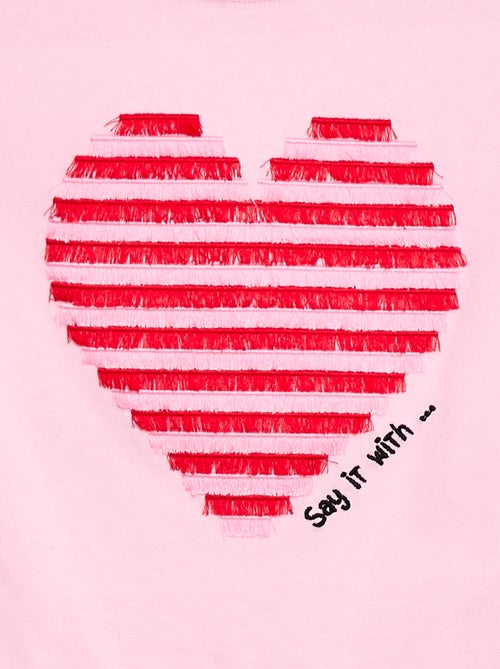 T-shirt met korte mouw en leuk detail - Kiabi