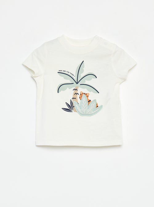 T-shirt met korte mouw en leuk detail - Kiabi