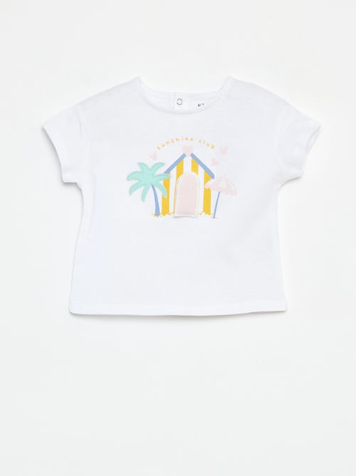 T-shirt met korte mouw en leuk detail - Kiabi