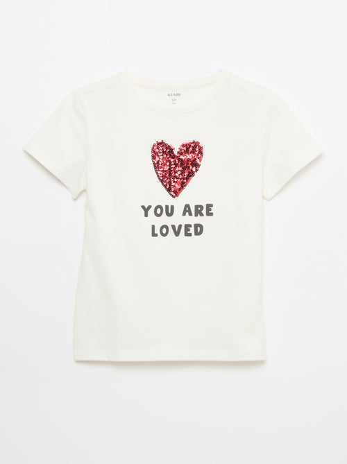 T-shirt met korte mouw en leuk detail - Kiabi