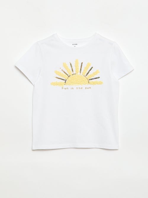 T-shirt met korte mouw en leuk detail - Kiabi