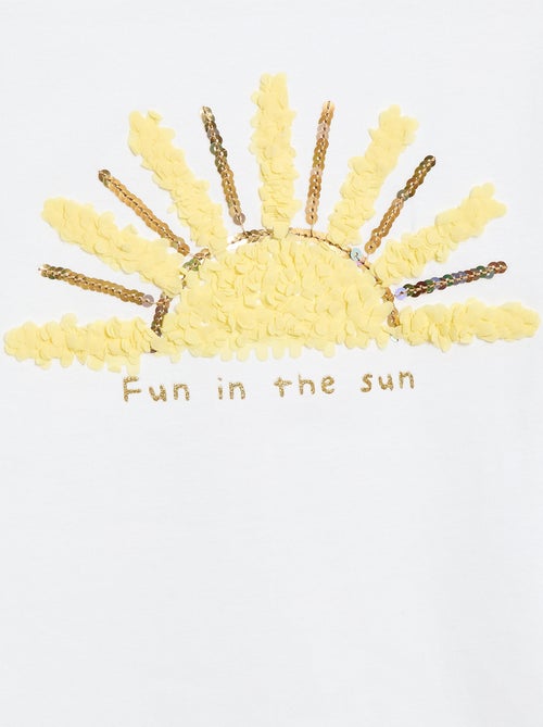 T-shirt met korte mouw en leuk detail - Kiabi