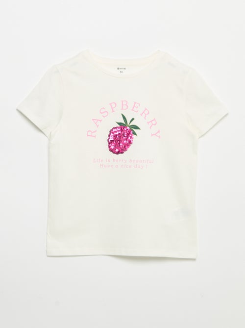 T-shirt met korte mouw en leuk detail - Kiabi