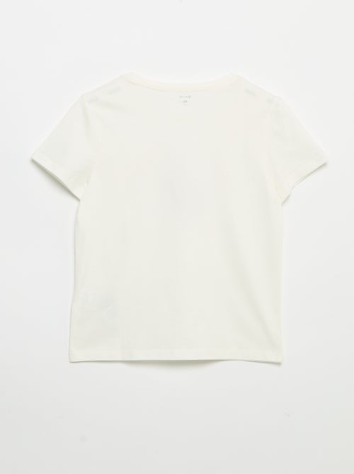 T-shirt met korte mouw en leuk detail - Kiabi