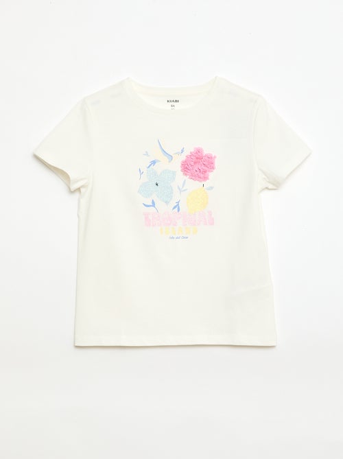 T-shirt met korte mouw en leuk detail - Kiabi