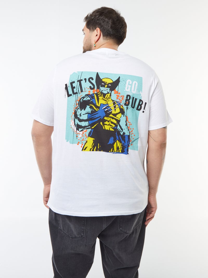 T-shirt met korte mouw en Marvel/X-Men-print Wit - Kiabi