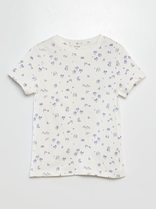 T-shirt met korte mouw en motiefje