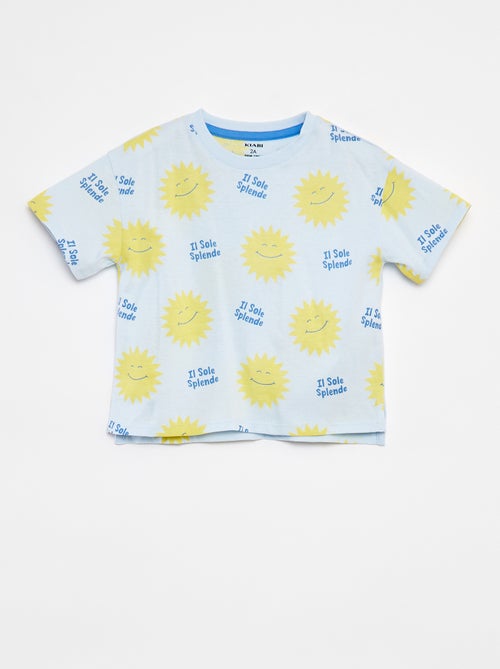 T-shirt met korte mouw en motiefje - Kiabi