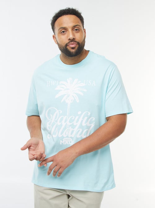 T-shirt met korte mouw en motiefje - Kiabi