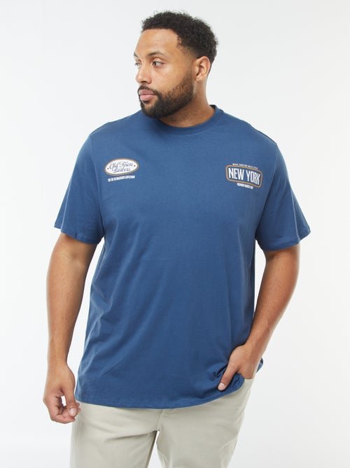 T-shirt met korte mouw en motiefje - Kiabi