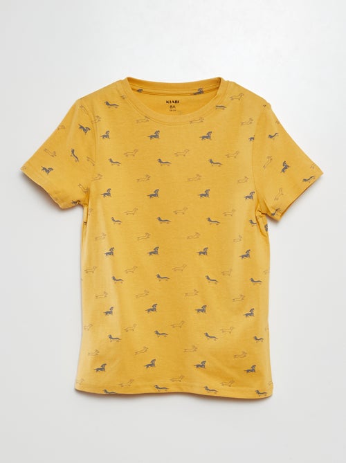 T-shirt met korte mouw en motiefje - Kiabi