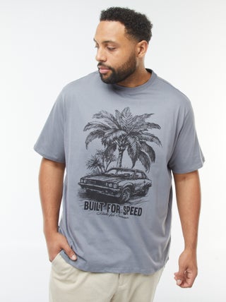 T-shirt met korte mouw en motiefje