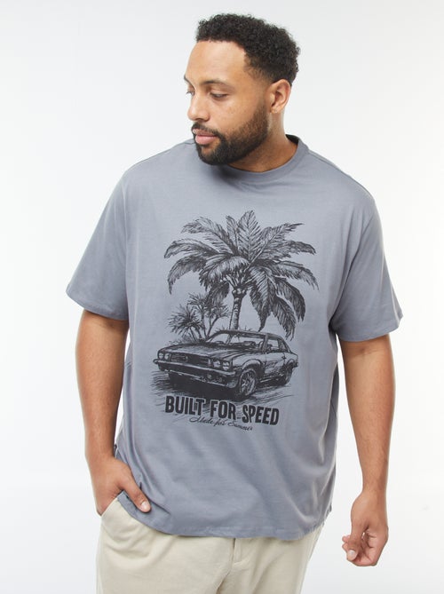 T-shirt met korte mouw en motiefje - Kiabi