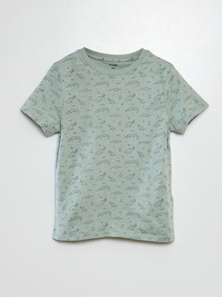 T-shirt met korte mouw en motiefje