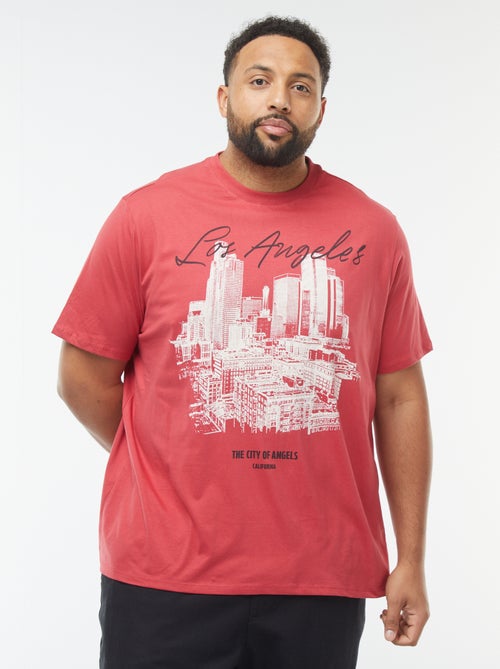 T-shirt met korte mouw en motiefje - Kiabi
