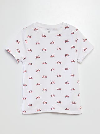 T-shirt met korte mouw en motiefje