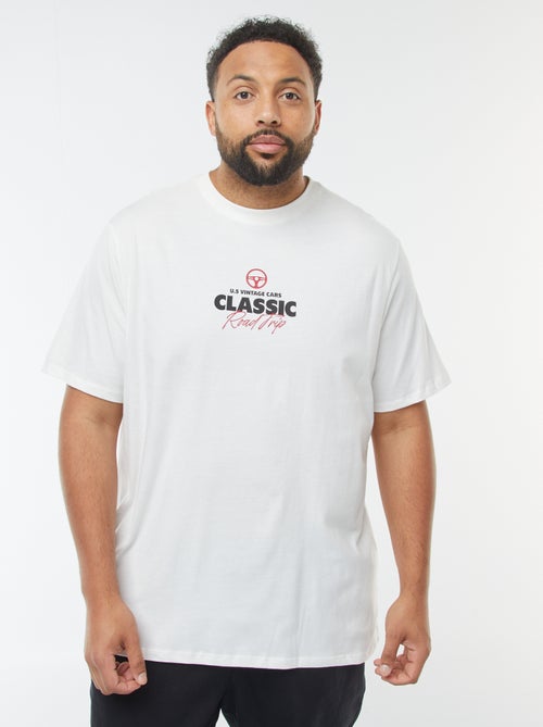T-shirt met korte mouw en motiefje - Kiabi