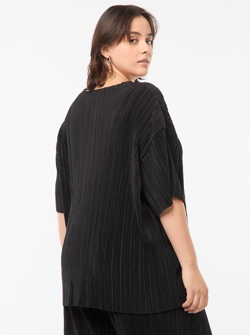 T-shirt met korte mouw en plooien - Kiabi