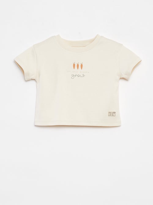 T-shirt met korte mouw en print - cradle to cradle - Kiabi