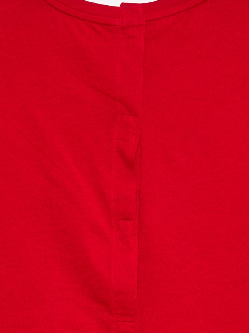 T-shirt met korte mouw en print - So Easy Rood - Kiabi