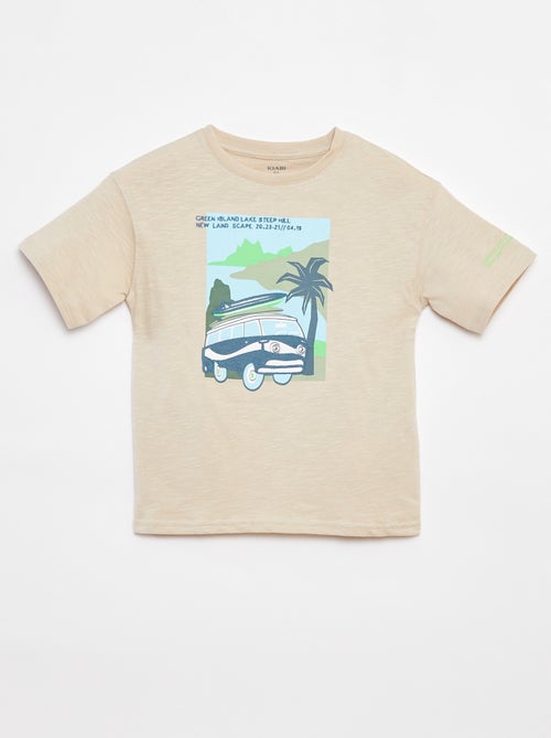 T-shirt met korte mouw en print - Kiabi