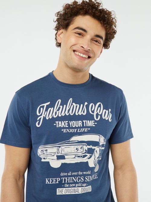 T-shirt met korte mouw en print - Kiabi