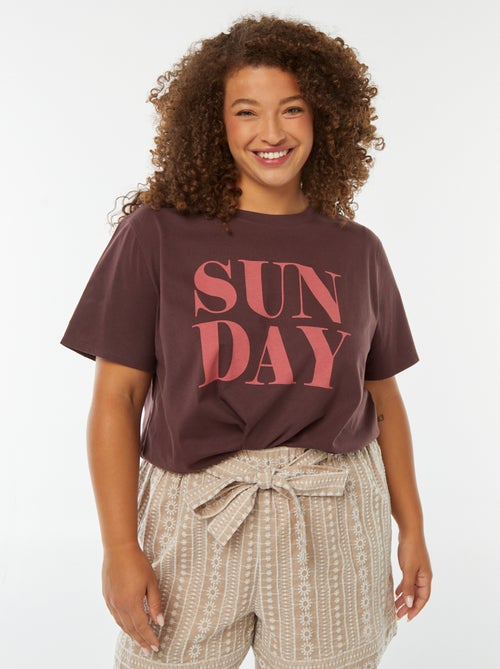 T-shirt met korte mouw en print - Kiabi