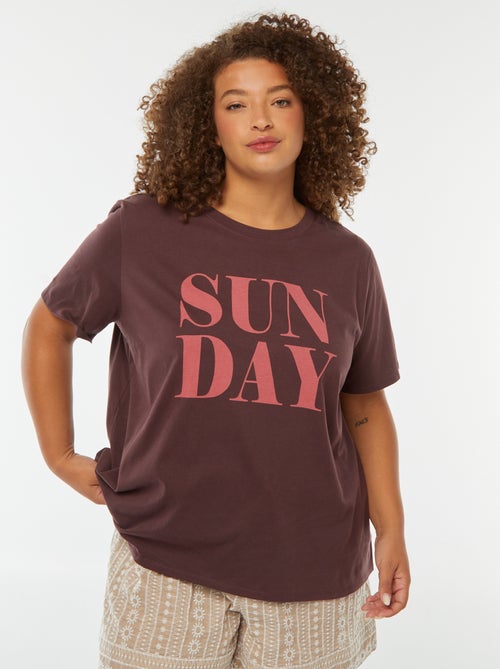 T-shirt met korte mouw en print - Kiabi