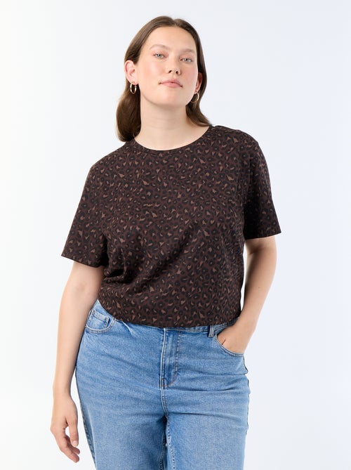 T-shirt met korte mouw en print - Kiabi