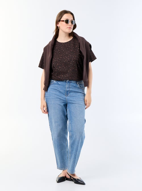 T-shirt met korte mouw en print - Kiabi