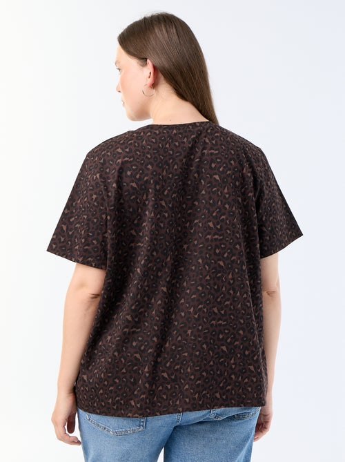T-shirt met korte mouw en print - Kiabi