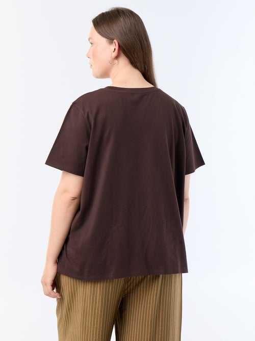 T-shirt met korte mouw en print - Kiabi