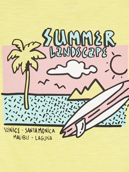 T-shirt met korte mouw en print - Kiabi