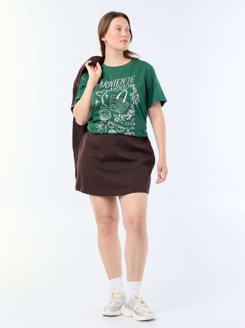 T-shirt met korte mouw en print - Kiabi