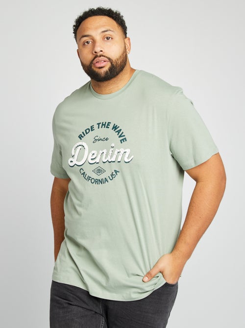 T-shirt met korte mouw en print - Kiabi
