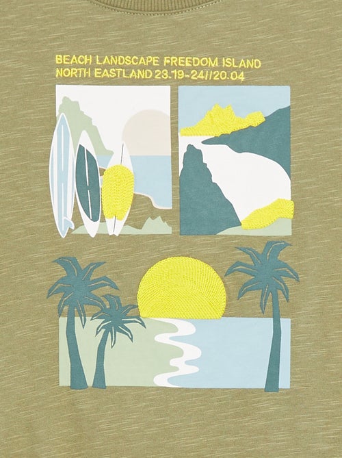 T-shirt met korte mouw en print - Kiabi