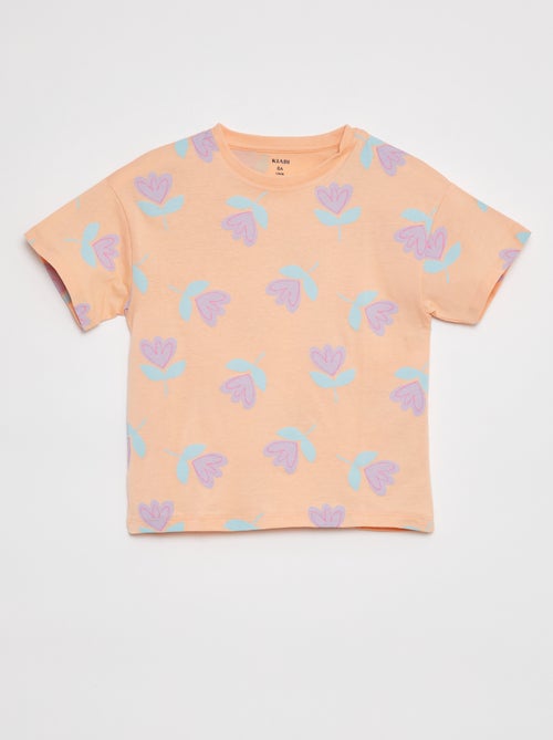 T-shirt met korte mouw en print - Kiabi