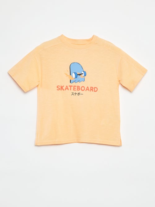 T-shirt met korte mouw en print - Kiabi