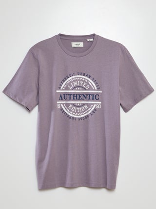 T-shirt met korte mouw en print | 'Produkt'