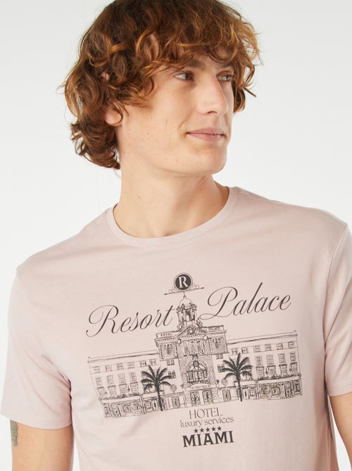 T-shirt met korte mouw en print - Kiabi