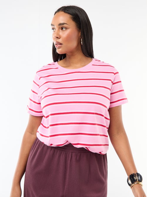 T-shirt met korte mouw en print - Kiabi