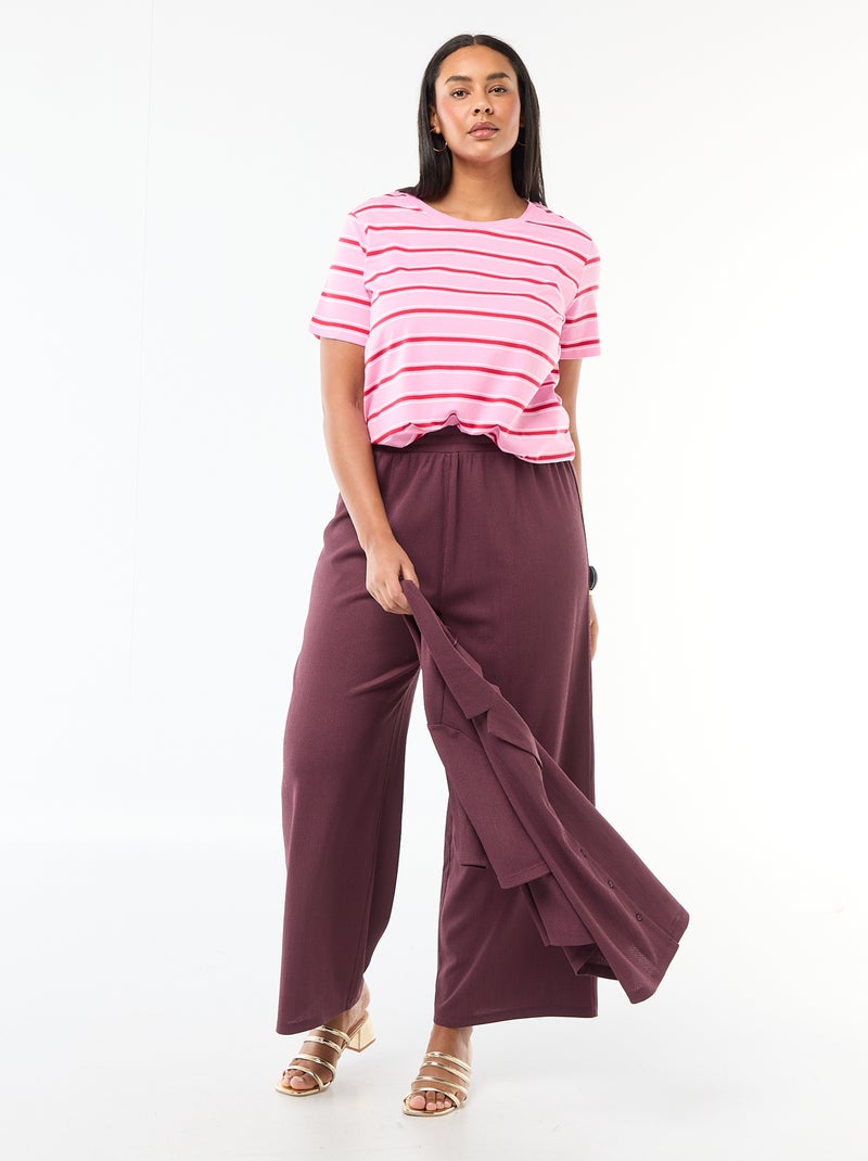 T-shirt met korte mouw en print Rose - Kiabi