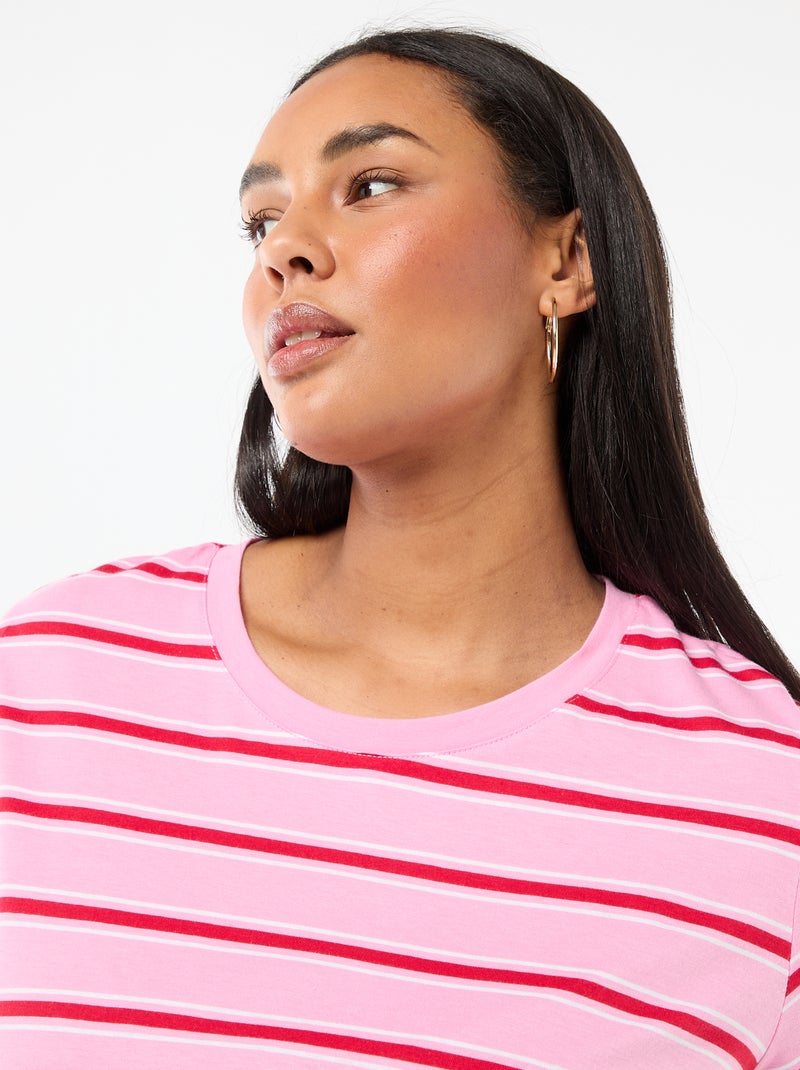 T-shirt met korte mouw en print Rose - Kiabi