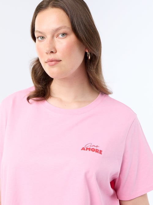 T-shirt met korte mouw en print - Kiabi