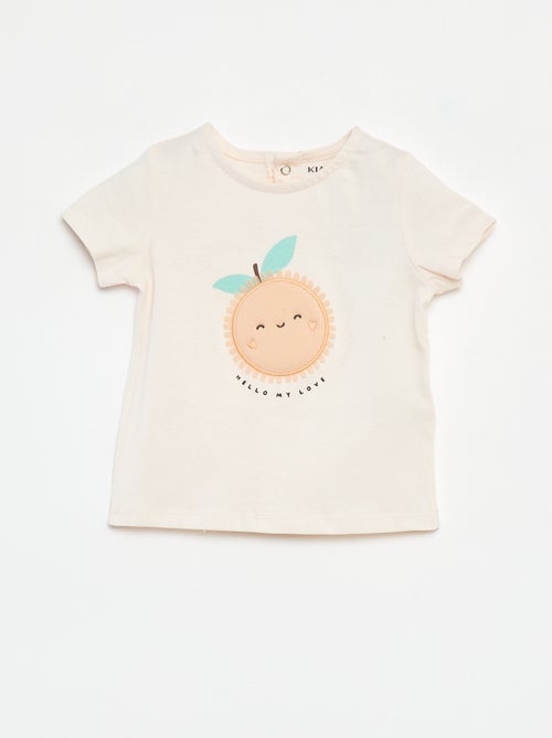 T-shirt met korte mouw en print - Kiabi