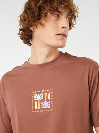 T-shirt met korte mouw en print voor en achter