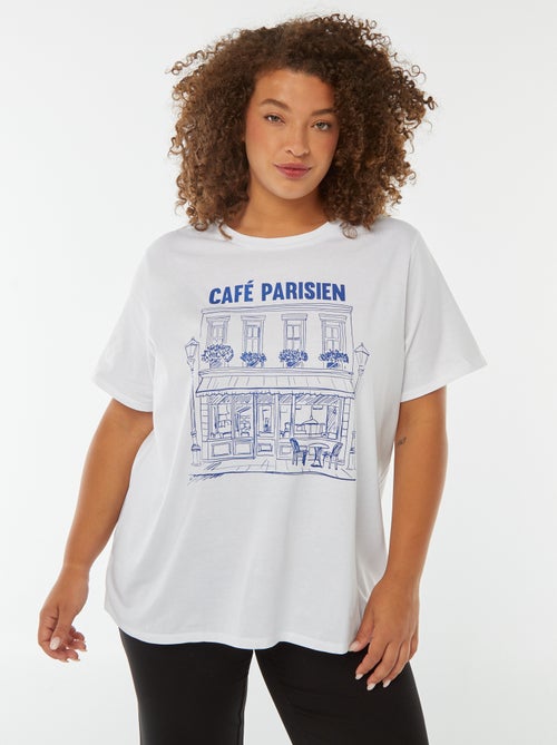 T-shirt met korte mouw en print - Kiabi