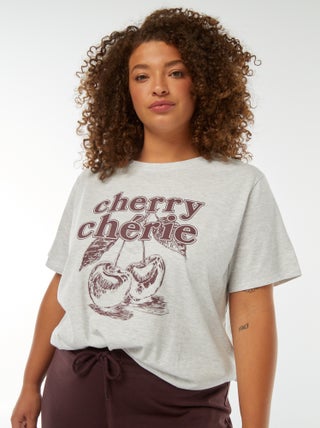 T-shirt met korte mouw en print