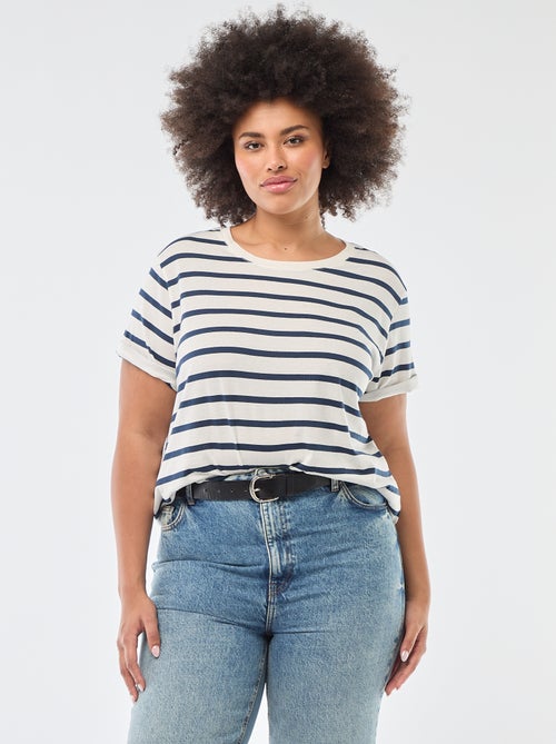 T-shirt met korte mouw en print - Kiabi